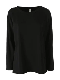 My Style Felpa oversize da donna in misto cotone con collana - nero