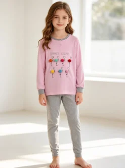 Nacshua Molly Pigiama lungo bambina in cotone