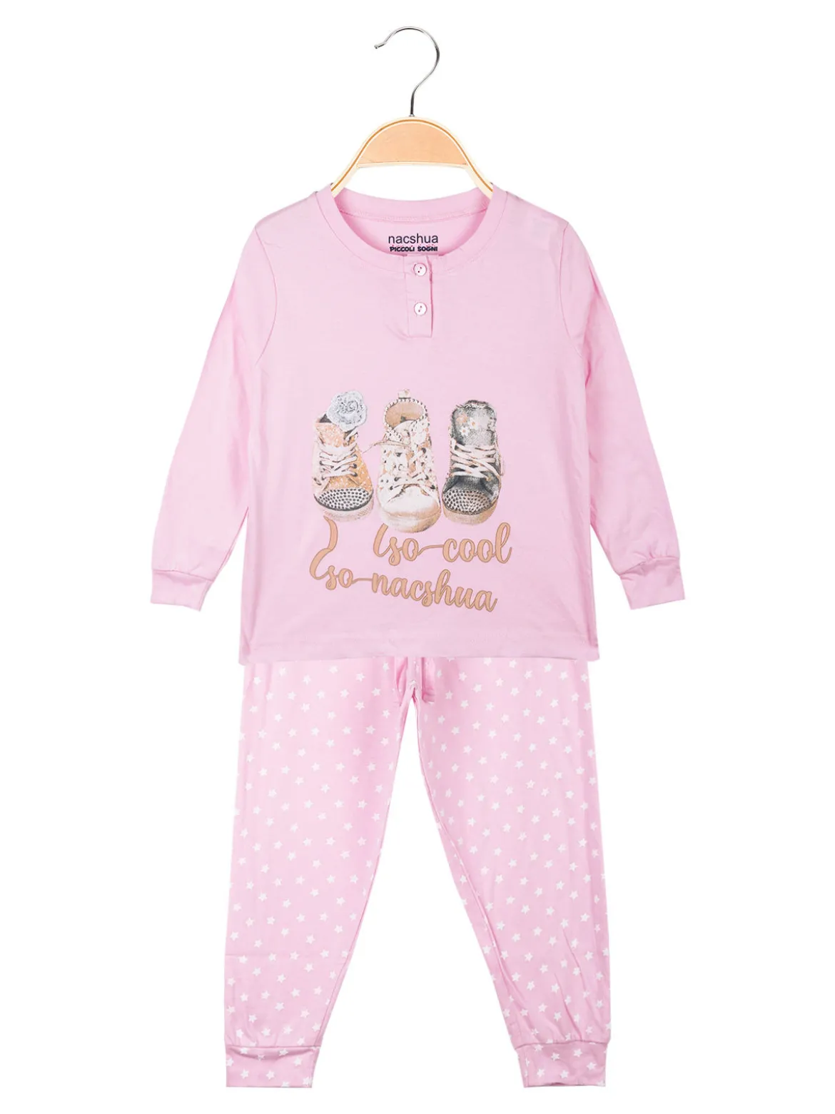 Nacshua Pigiama lungo da bambina in cotone