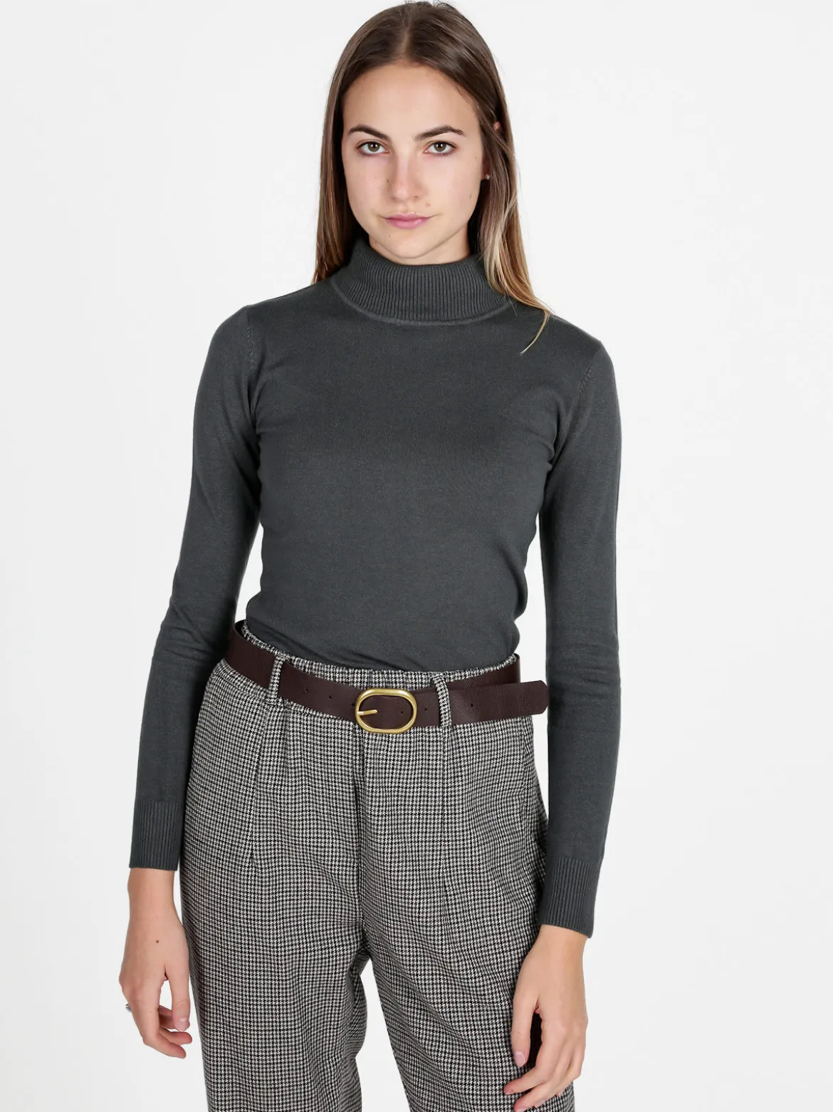 Naiife Maglia dolcevita da donna tinta unita