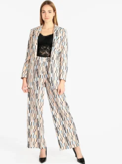 Naiife Pantaloni eleganti con stampa donna