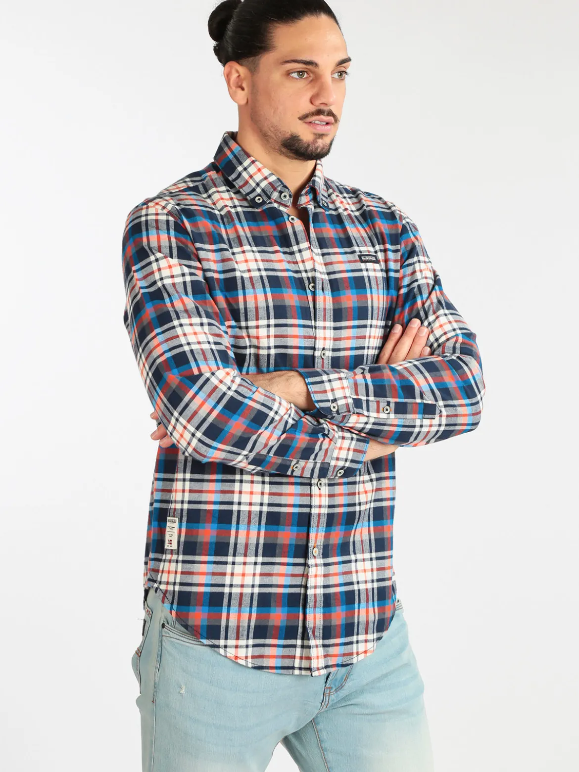 Napapijri Camicia a quadri da uomo in cotone
