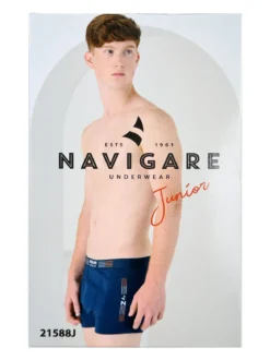 Navigare Boxer da ragazzo in cotone - nero