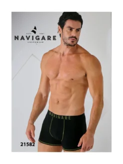 Navigare Boxer da uomo in cotone - blu