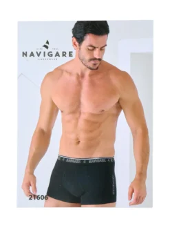 Navigare Boxer da uomo in cotone - blu scuro