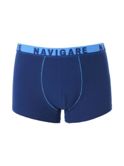 Navigare Boxer da uomo in cotone elasticizzato - blu