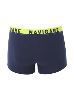 Navigare Boxer da uomo in cotone elasticizzato - blu scuro