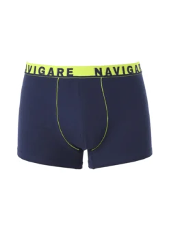 Navigare Boxer da uomo in cotone elasticizzato - blu scuro