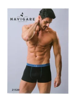 Navigare Boxer da uomo in cotone - nero