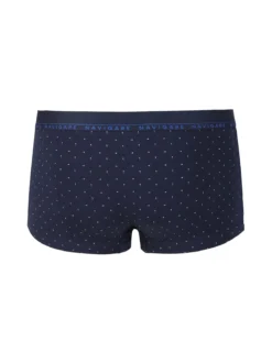 Navigare Boxer uomo in cotone con stampe - blu scuro