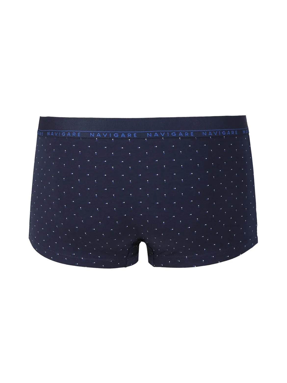 Navigare Boxer uomo in cotone con stampe - blu scuro