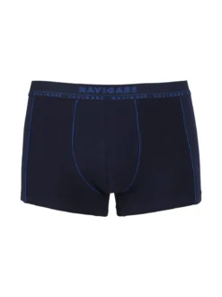 Navigare Boxer uomo in cotone elastico - blu scuro