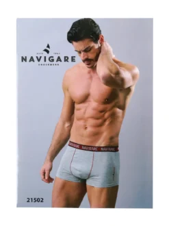 Navigare Boxer uomo in cotone jersey - blu