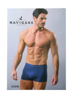 Navigare Boxer uomo rigato in cotone - blu