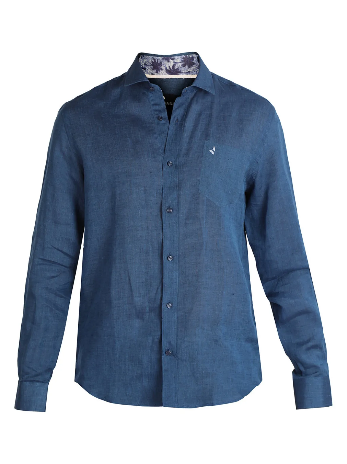 Navigare Camicia uomo in lino con taschino
