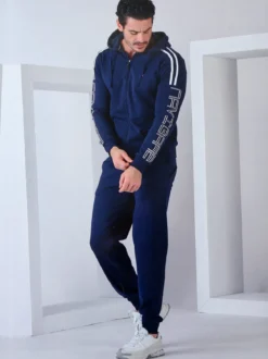 Navigare Completo tuta da uomo 2 pezzi full zip - blu scuro