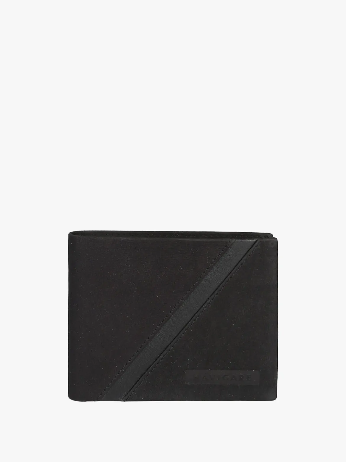 Navigare Portafoglio da uomo in pelle suede - nero