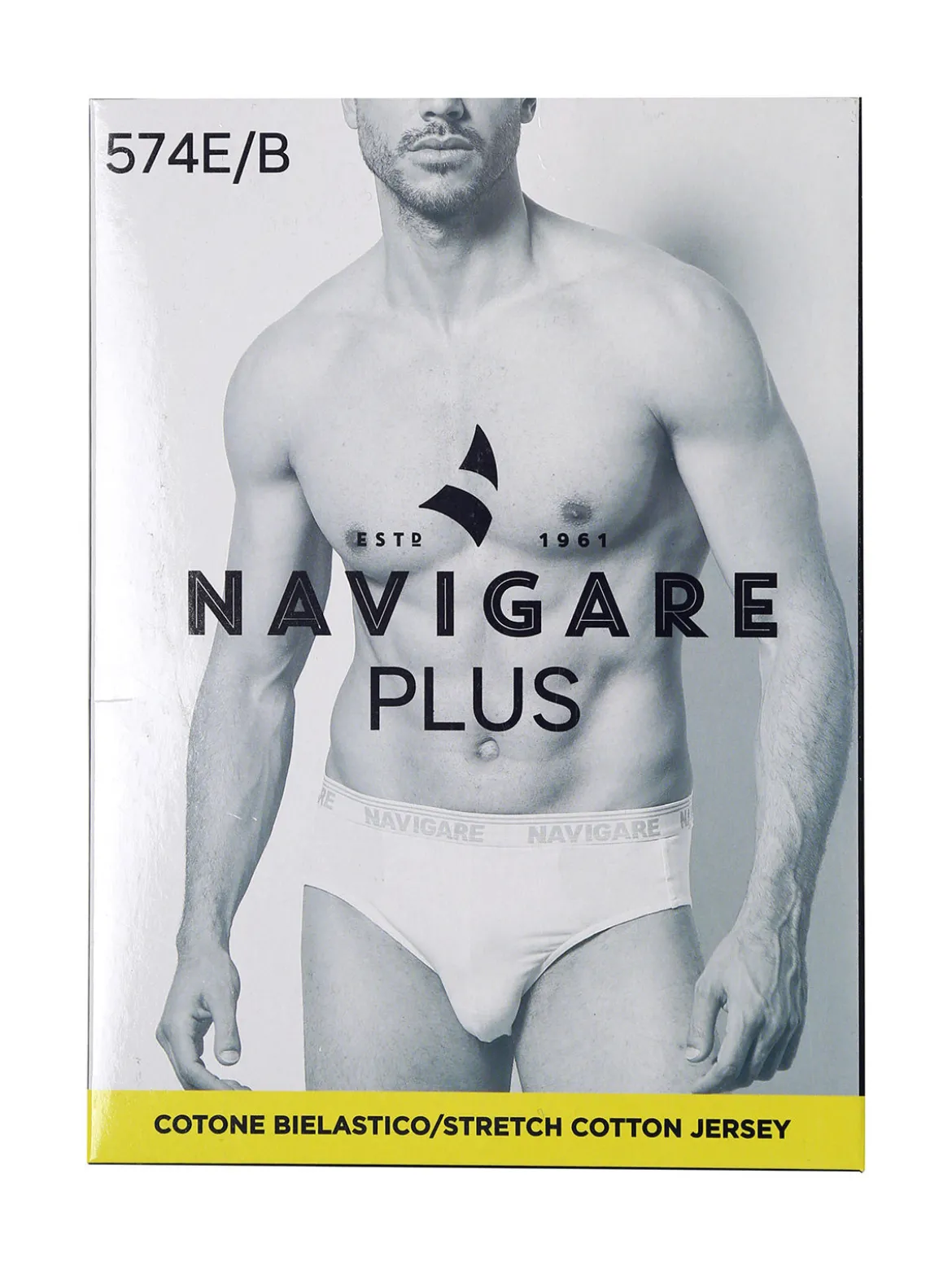 Navigare Slip da uomo taglie grandi in cotone bielastico - blu scuro