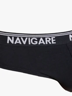 Navigare Slip da uomo taglie grandi in cotone bielastico - nero