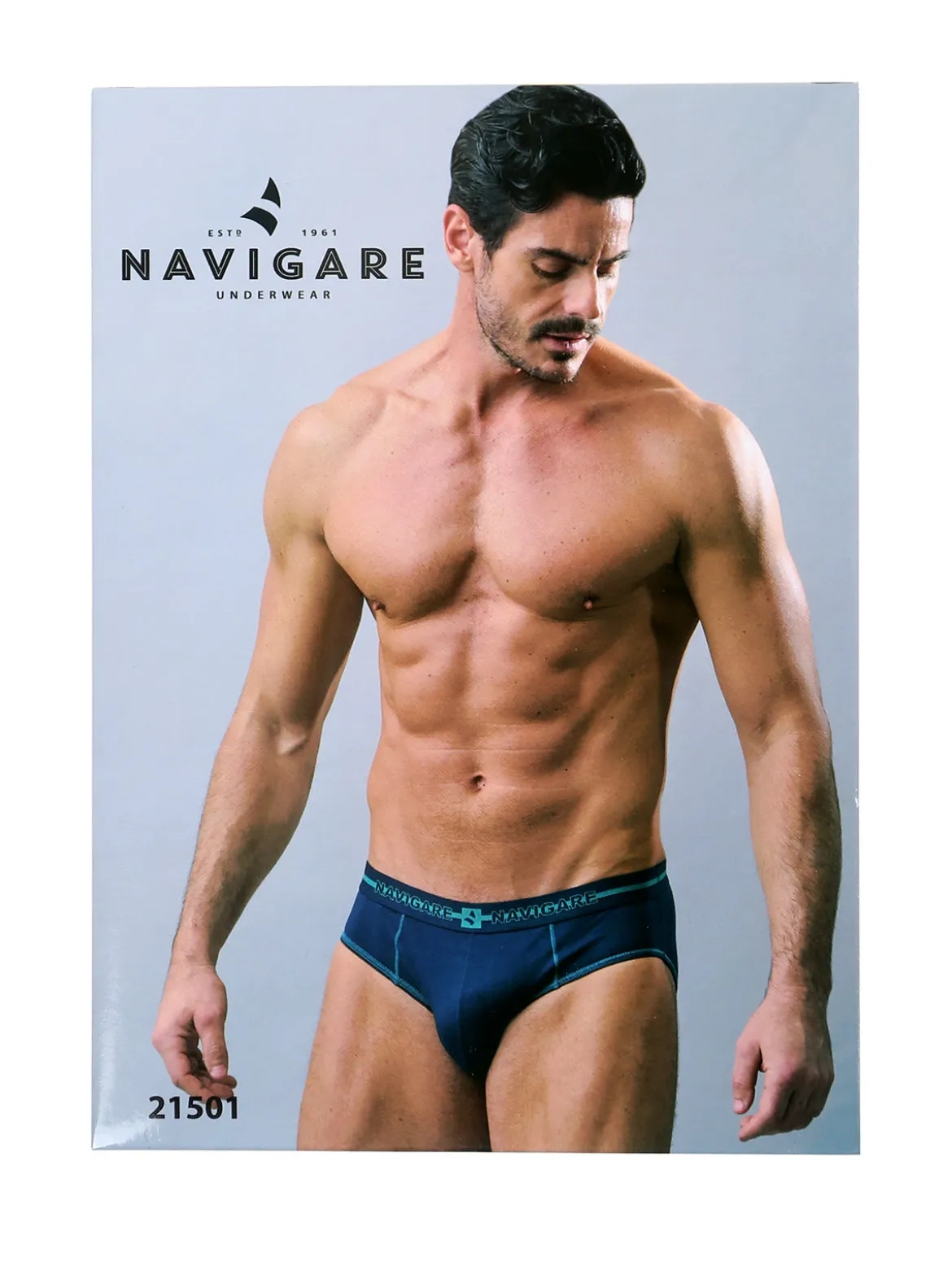 Navigare Slip uomo in cotone jersey - blu scuro