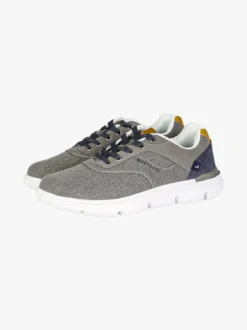 Navigare Sneakers da uomo stringate in tessuto jeans - grigio
