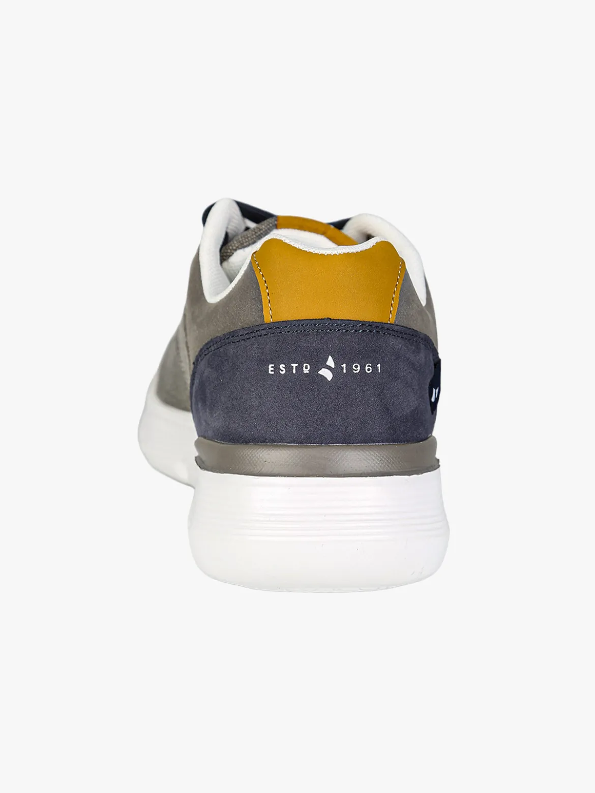 Navigare Sneakers da uomo stringate in tessuto jeans - grigio