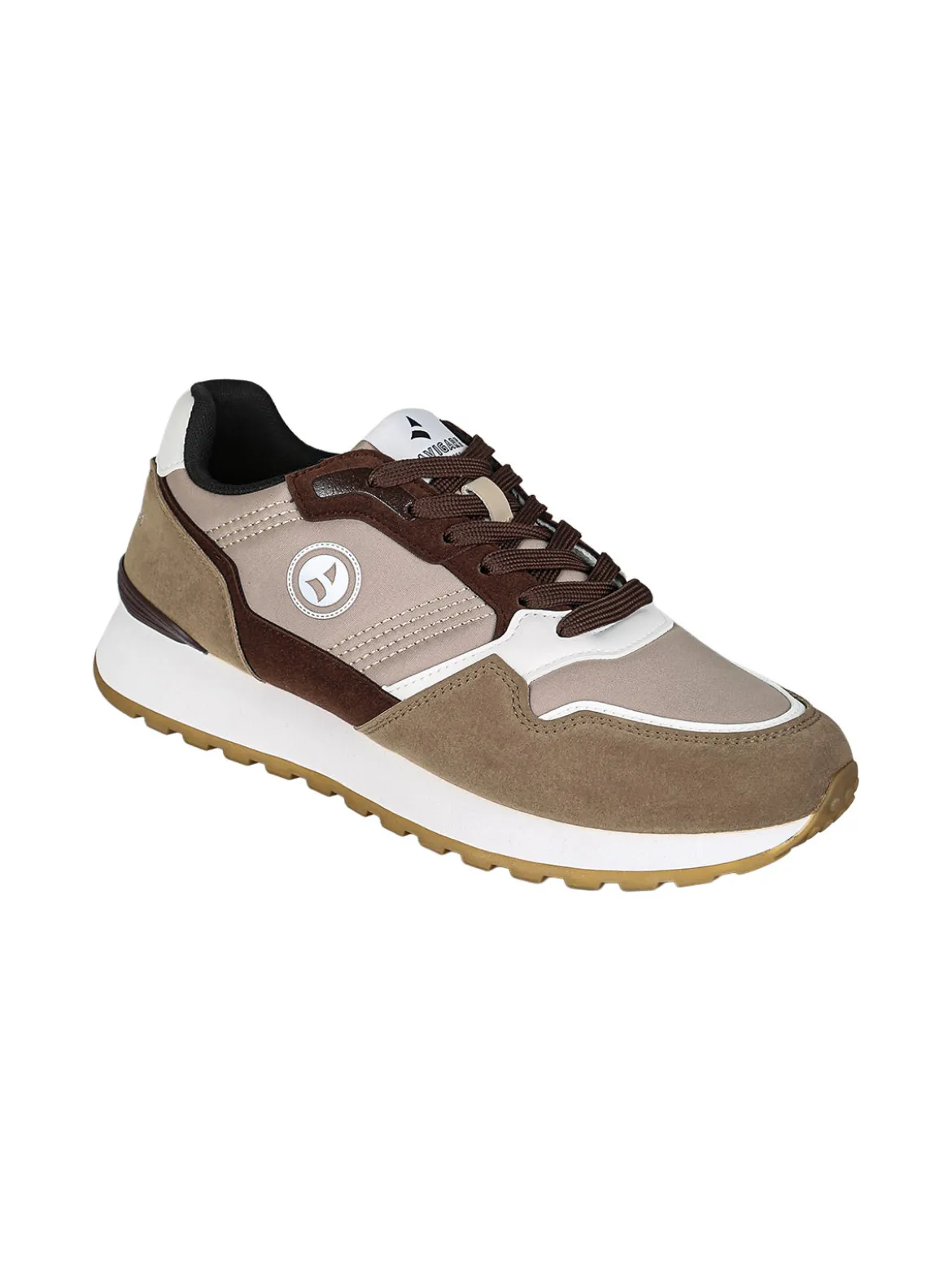 Navigare Sneakers stringate da uomo con platform - marrone