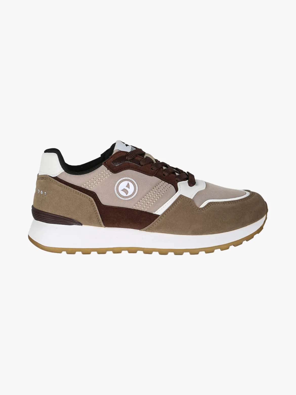 Navigare Sneakers stringate da uomo con platform - marrone