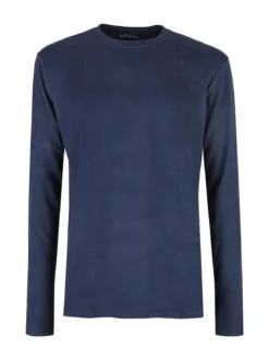 Navigare T-shirt intima da uomo a maniche lunghe in caldo cotone - blu