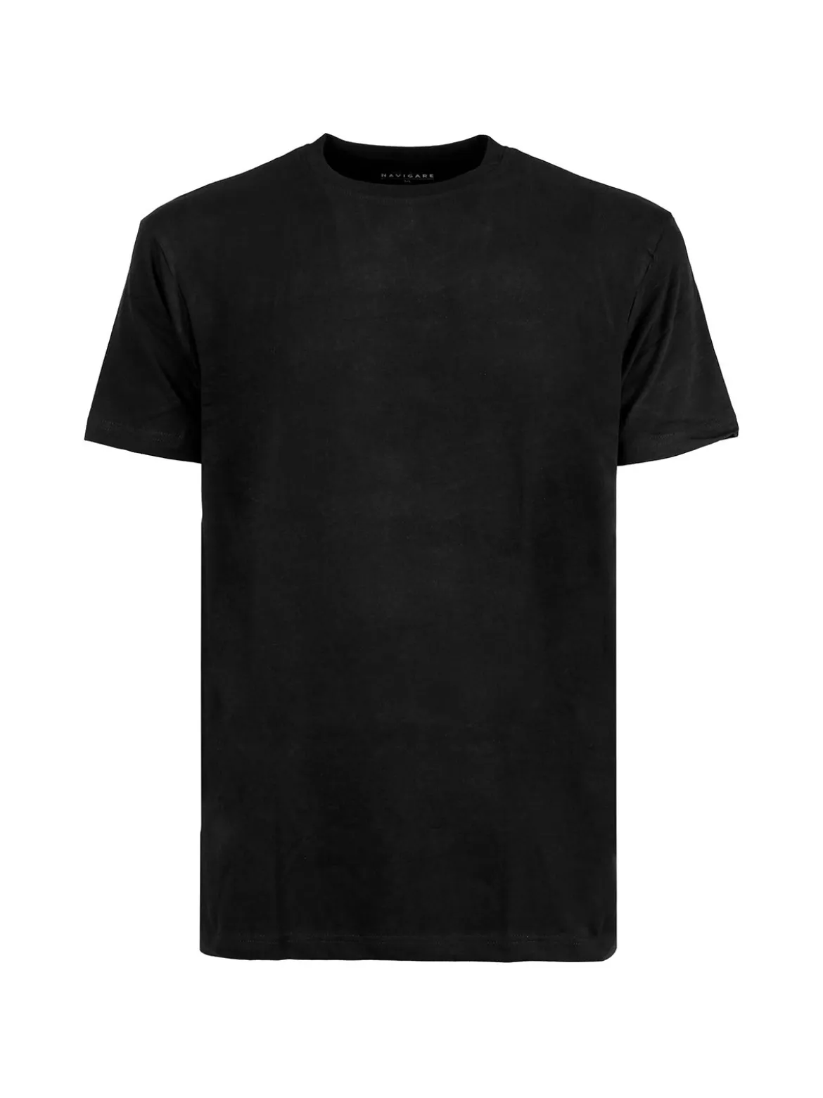 Navigare T-shirt intima da uomo girocollo in caldo cotone - nero