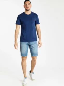 Navigare T-shirt uomo manica corta con taschino