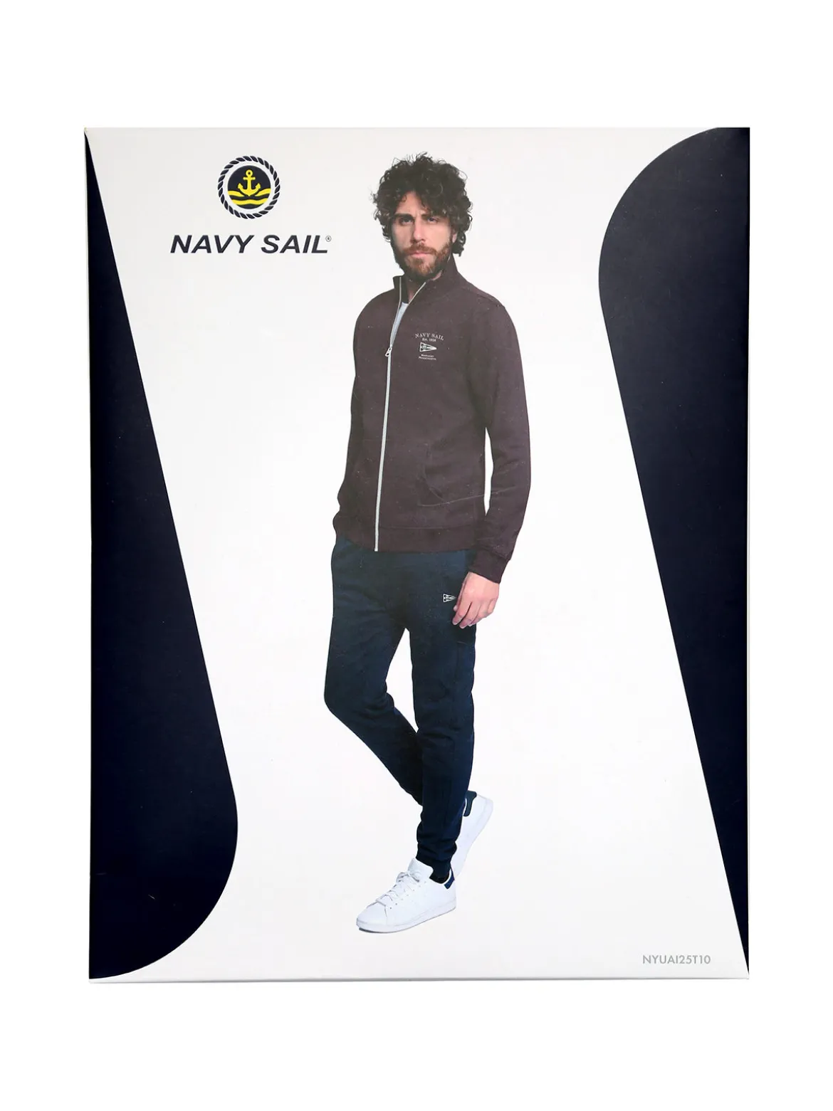 Navy Sail Completo tuta da uomo felpata full zip - bordeaux