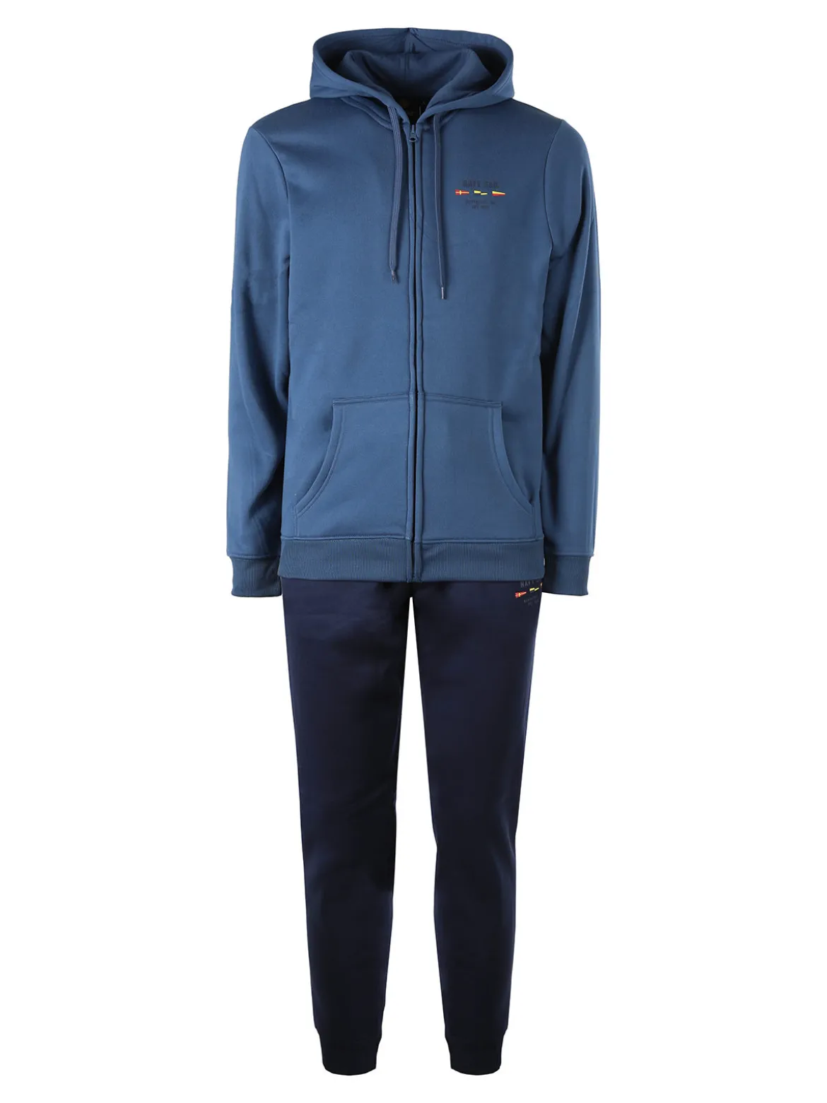 Navy Sail Completo tuta da uomo full zip con cappuccio - avion