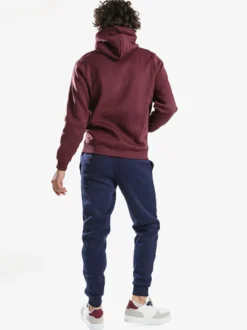 Navy Sail Completo tuta felpata da uomo con cappuccio - bordeaux