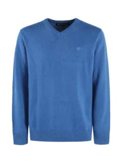 Navy Sail Maglione da uomo misto lana con scollo V