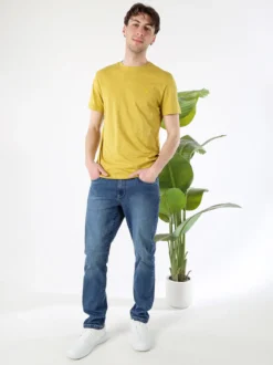Navy Sail T-shirt da uomo in cotone con logo