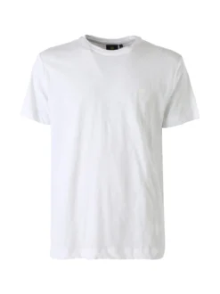 Navy Sail T-shirt da uomo in cotone con logo - bianco