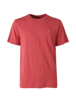 Navy Sail T-shirt da uomo in cotone con logo - corallo