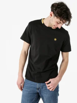 Navy Sail T-shirt da uomo in cotone con logo - nero