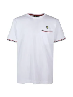 Navy Sail T-shirt da uomo in cotone con taschino