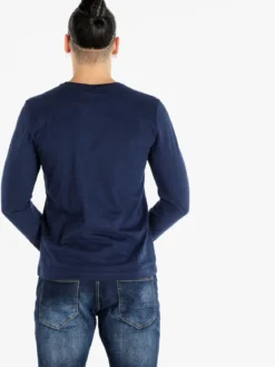 Navy Sail T-shirt uomo girocollo a maniche lunghe