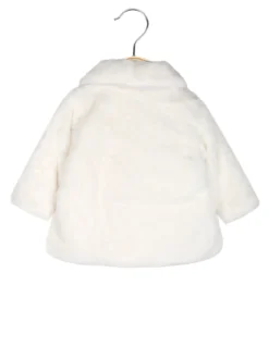 Nazareno Gabrielli Cappottino da neonata in ecopelliccia - panna