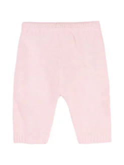 Nazareno Gabrielli Completo 2 pezzi da neonata in maglia con colletto - rosa
