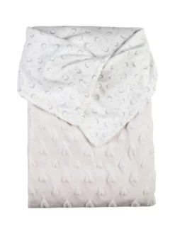 Nazareno Gabrielli Copertina culla double face in pile con orsetto - beige