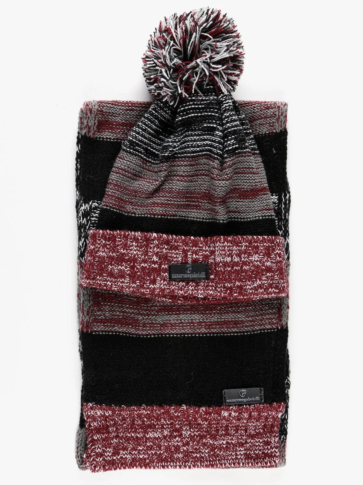 Nazareno Gabrielli Set cappello + sciarpa in maglia