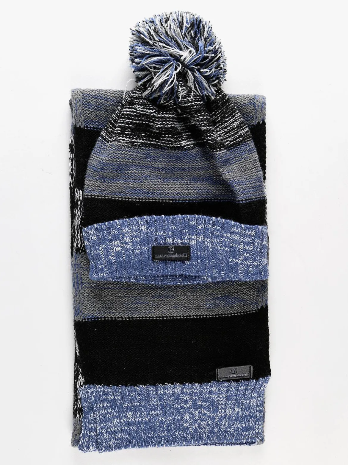 Nazareno Gabrielli Set cappello + sciarpa in maglia
