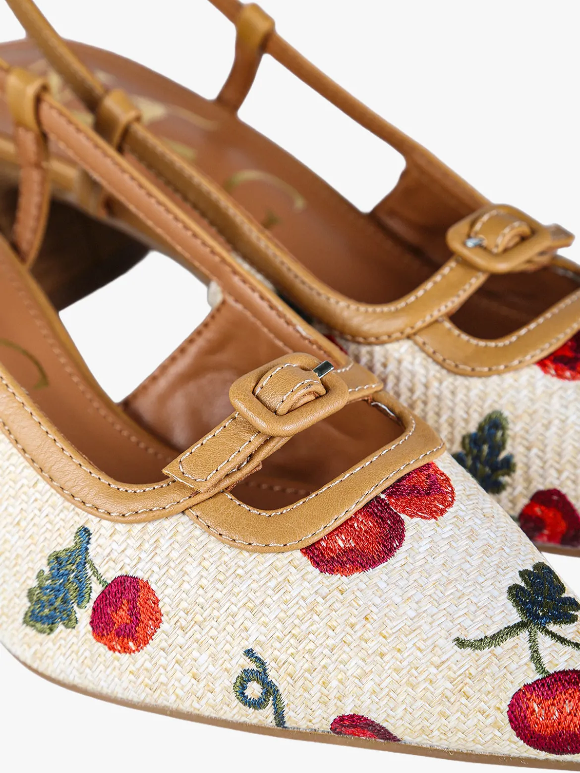 Nazareno Gabrielli Slingback donna aperte dietro con cinturino alla caviglia - multicolore