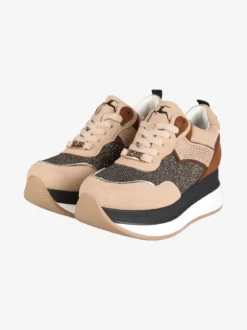 Nazareno Gabrielli Sneakers donna bicolor con strass