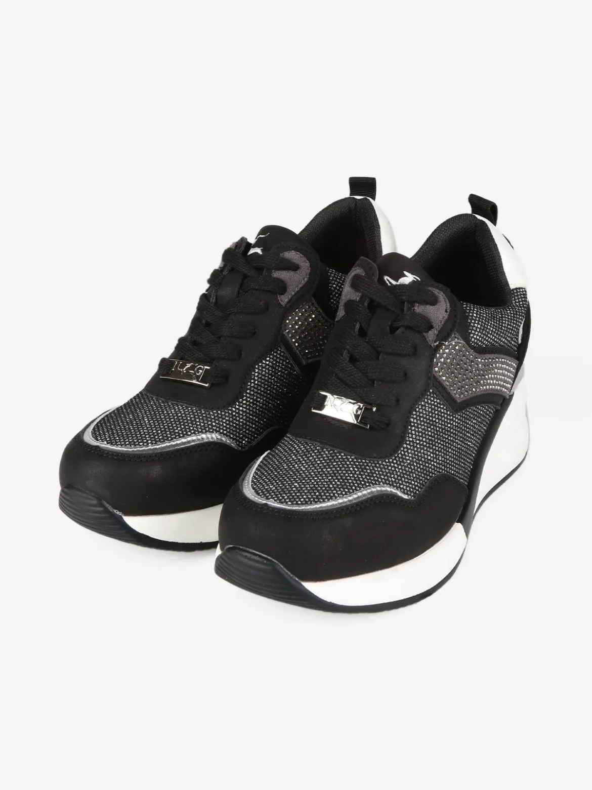 Nazareno Gabrielli Sneakers donna con zeppa e strass