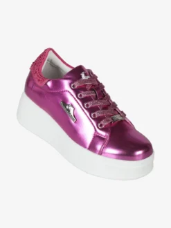 Nazareno Gabrielli Sneakers donna effetto metalizzato con zeppa